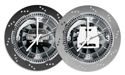 Orologio da parete cromato Disco freno