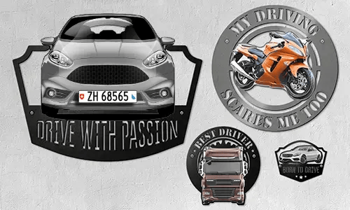 Wall decoration with your car, motorcycle or truck