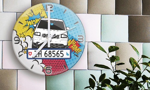 galery-photo-wall-clock-comic-car-silhouette-5