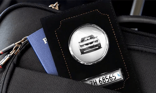 Car documents holder white