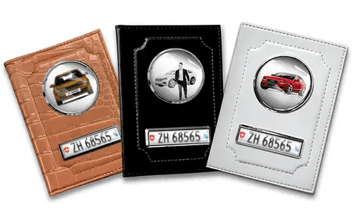 Car registration holder for brother