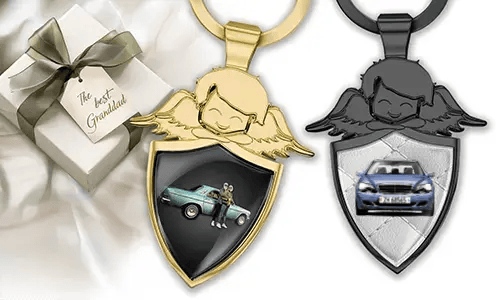 Personalizowany brelok w kształcie anioła - prezent dla twojego dziadka