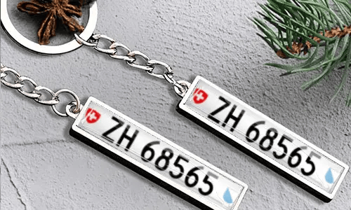 schlüsselanhänger kennzeichen mit der flagge