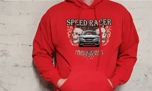 auto pullover Rot mit Speed Racer auto hoodie