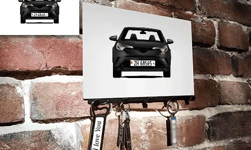 schlüsselbrett personalisiert mit Familien Foto auf der Wand personalisiertes schlüsselbrett