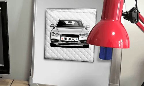 foto magnet mit Familienfoto auf dem Tisch magnete personalisieren
