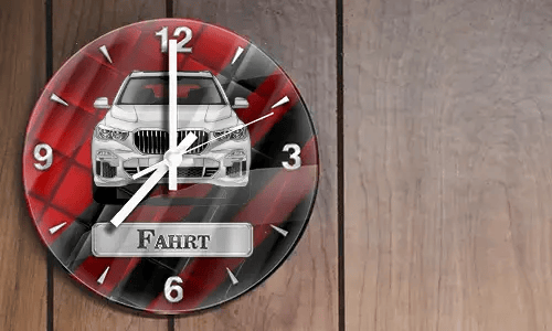 wanduhr mit foto auf dem Holz Wand wanduhr mit eigenem bild