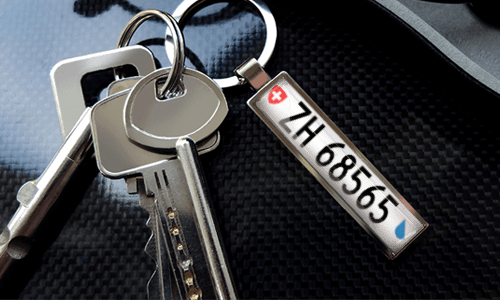 Auto Nummernschild Schlüsselanhänger, Custom Nummernschild Schlüsselanhänger,  Custom Nummerenschild Schlüsselbund, Personalisiertes Nummernschild -   Schweiz