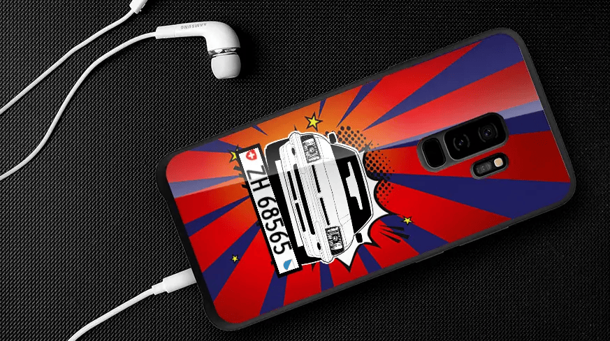 Comic Silhouette mobiele hoes