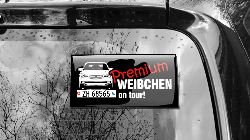 Sticker car phrases